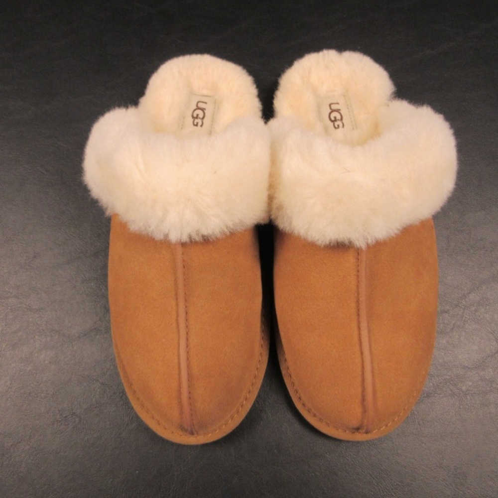 UGG Women's Brown and Cream Sheepskin Slippers
